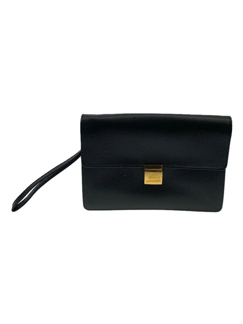 LOUIS VUITTON Selenga Taiga Leather Green Solid